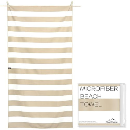 Your Choice Microfiber Beach Towel Sand-Free Quick Dry (67"x35"/60"x30") - color: B-bora Beige, size: Extra Large(67x35")