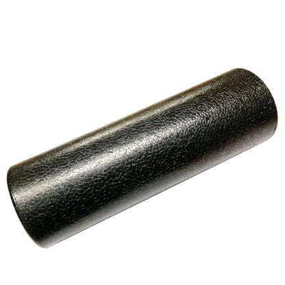 Travel Size Back Roller, High Density Foam Roller for Back Stretching, Physical Therapy, Yoga, Pilates, Post Workout Muscle Recuperation, 12" X 4" Round (Black)
