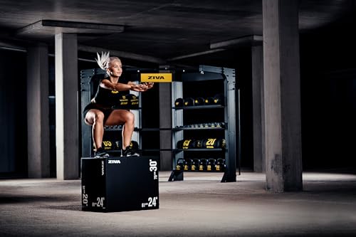 ZIVA 3-in-1 Plyo Box – Premium High-Density PE Foam or PU Wood-Foam Jump Box with Non-Slip PVC Cover – Commercial-Grade Plyometric Platform for Jump Training, Step Workouts & Home Gym (20x24x30")