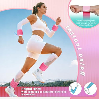 BECOJADDE Wrist Weights Ankle Weight for Women 1 Pair (1.1 lb/2.2 lb Each) - color: Pink Blush, size: 2.2 Lb Pair (1.1 Lb Each)