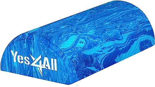 Yes4All EVA Firm Foam Roller for Stretching, Half Yoga Back Roller for Muscle Massage for Pilates, Yoga, Balance & Core Exercises - 12/36 inches