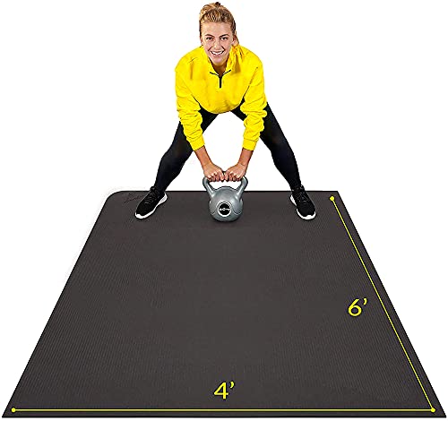ActiveGear Large Exercise Mat for Home Workout | Workout Gym Flooring for Home Gym | Rubber Workout Mat - 6 x 4 ft