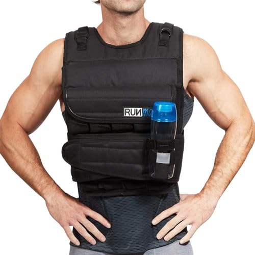 RUNmax 20LBS - 150LBS Adjustable Weighted Vest Wtih Shoulder Pads Option for Men and Women - size: 100 lbs WITHOUT SHOULDER PADS