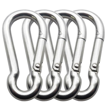3.15 Inch 4 Pack Spring Snap Hook Carabiner, Cable Machine Accessories for Home Gym Pulldown Attachment, Exercise Machine, Heavy Duty Steel Clip for Outdoor Fitness