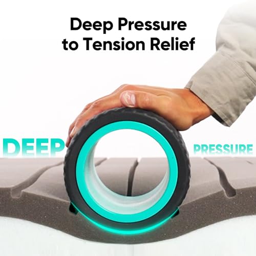 FitBeast Back Roller - Deep Tissue Massage Wheel, Yoga Wheel & Back Stretcher for Pain Relief (6'')