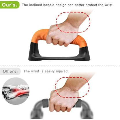 Push Up Bar Push Up Bars 2pcs Pushup Stands With Thickened Soft Plastic Handle, Stable and Non-Slip Base, Handles for Floor - color: C Black Red