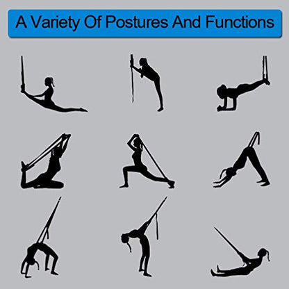Yoga Fitness Stretching Strap, Adjustable Leg Stretcher Back Bend Assist Trainer, Improve Leg Waist Back Flexibility Home Gym Equipment for Rehab Pilates Ballet Cheerleading Splits Gymnastics