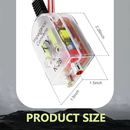 Speaker Output to RCA Line Control Audio Signal Adapter, K-28 CD Player High Frequency to Low Frequency Audio Wiring Harness Converter, for Cars (Transparent)