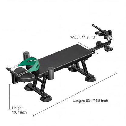 Full Body Traction Table, Cervical Traction Bench & Lumbar Traction Bed, Electric Decompression Table Machine with Remote, Lumbar Traction Device, Professional Inversion Table Alternative for Pain