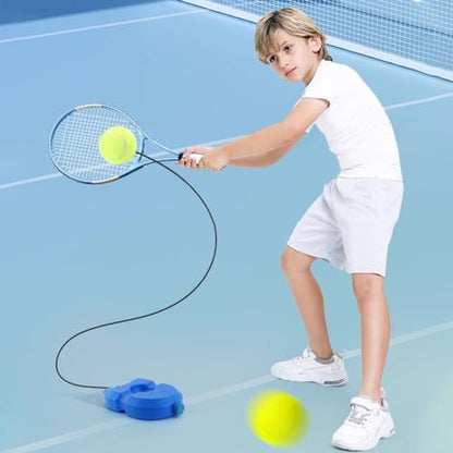 Tennis Trainer Rebound Ball with 3 String Balls,Tennis Practice Device,Portable Tennis Training Tool Suitable for Beginners Sport Exercise