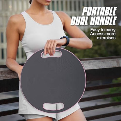 MADOG Wobble Balance Board for Adults, 15.5" TPR Non-slip Surface with Handle for Workout Core Trainer Physical Therapy, Home Gym Stability Board