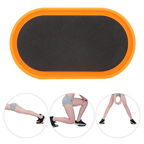 2Pcs Oval Fitness Sliding Disks, Yoga Slider for Carpet and Hard Floors, ABS Core Workout Sliders with Cloth Covers for Home Gym, Pilates, Lunges and Full Body Training