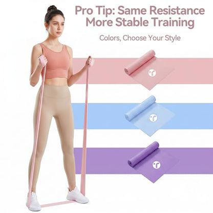 Resistance Bands, PT Physical Therapy Bands, Long Professional Exercise Bands for Yoga, Pilates, Stretching, Recovery, Home or Gym Workouts, Strength Training