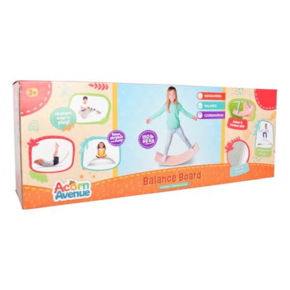 Non Slip Balance Board, 35 Inch Non Slip Felt Rocker Board Durable Wood, Kids Toddler Open Ended Learning Toy, Yoga Curvy Board