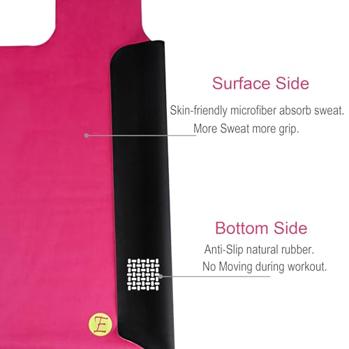 Echome Non-Slip Pilates Reformer Mat with Mesh Bag – Sweat-Wicking, Lightweight, Fits Balanced Body/Merrithew/Aeropilates (38"x22") - color: Rush Rose