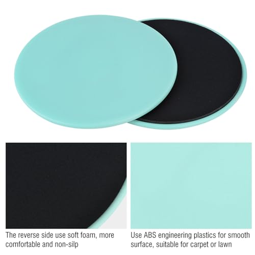 2PCS Core Sliding Discs, 7.0 in Dual Sided Exercise Sliders Sport Workout Turf for Carpet Hardwood Floor
