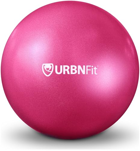URBNFit Mini Exercise Ball 9” – Small Pilates & Yoga Stability Ball for Core Strength, Balance, Pregnancy & Physical Therapy – Anti-Burst Swiss Ball w/Quick Pump – Home, Office, Gym