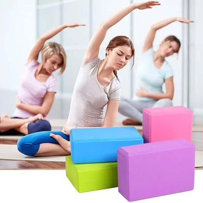 Yoga Blocks 2 Pack, Lightweight Premium EVA Foam Yoga Blocks, Non Slip Supportive Foam Blocks for Yogi, Pilates, Stretching and Meditation, Women Men Yogi Beginners Accessories - color: Dark Blue