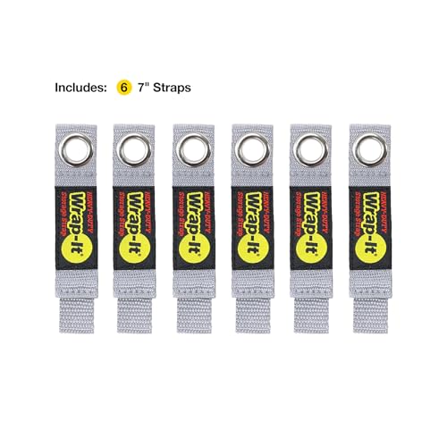 Heavy-Duty Wrap-It Storage Straps - 7" (6-Pack) Silver - color: Silver, size: 7-in. (6-Pack)