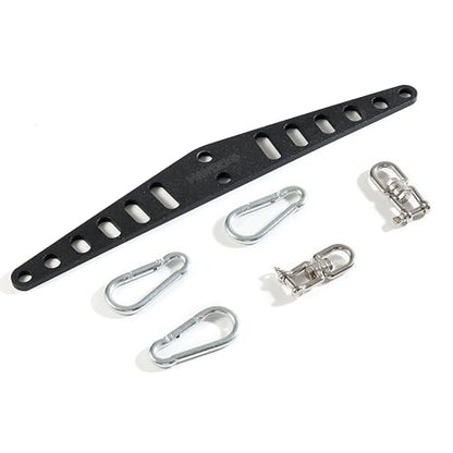 Multi-Grip LAT Pull Down Bar Hardened Powder-Coated Finish, 360° Rotating Stainless Steel Adapter, Neutral & Wide Grip Spreader Bar for Pulley System Gym & Cable Machines - color: BIACK-16in