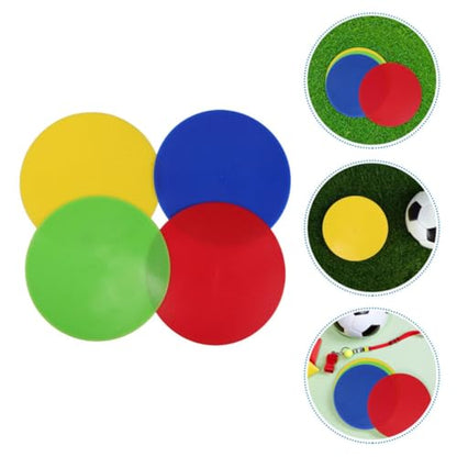 ARTIBETTER 8pcs Field Cones Non Slip Markers Flat PVC Discs with UV Protection Coating for High Precision Placement, for Basketball and Sports Training Drills