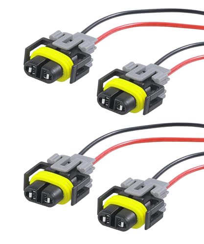 Fog Light Wiring Harness Kit,Car Accessories Universal H8 H9 H11 Fog Light Harness.Automotive Replacement Electrical Wiring Harnesses,Suitable for Most Cars,SUV,RV,Sedan,Trucks (4PCS) - size: 4PCS
