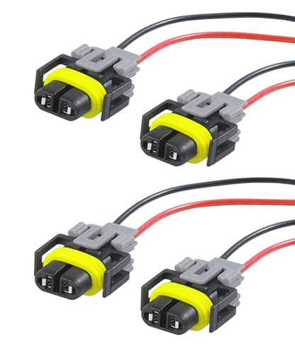 Fog Light Wiring Harness Kit,Car Accessories Universal H8 H9 H11 Fog Light Harness.Automotive Replacement Electrical Wiring Harnesses,Suitable for Most Cars,SUV,RV,Sedan,Trucks (4PCS) - size: 4PCS