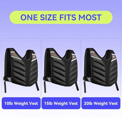 Weighted Vest Men Women,10lb/15lb/20lb Weight Vest for Women Workout,Body Weight Vests with Reflective Stripe for Workout,Strength Training,Running,Walking,Weightlifting