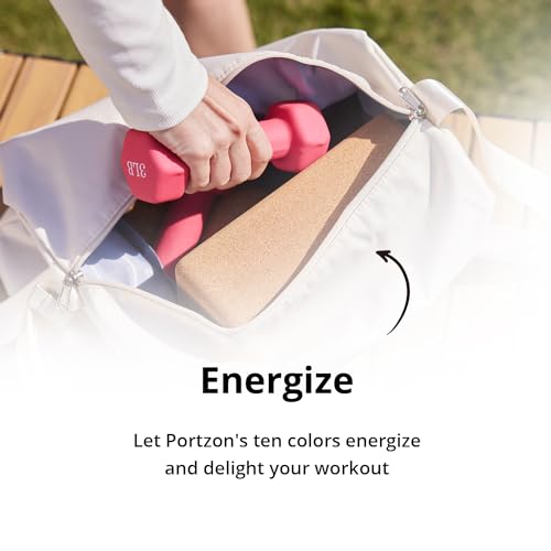 Portzon Weights Dumbbells 10 Colors Options Compatible Fitness Neoprene Dumbbell Weight Pairs with Anti-Roll Square Head Hand Weights, Exercise Free Weights for Home Gym