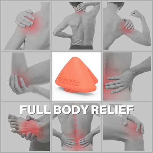 LEZER Large Trigger Massage Point, Manual Massage Ball, Muscle Knot Release Tool, Deep Tissue Relief, Hip Flexor Iliacus Back Psoas Hand Foot Myofascial Physical Therapy, 3.5 inｘ3 in, Orange - style: 04 - Large Trigger Orange