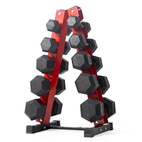 RitFit 5-780LBS Rubber Coated Hex Dumbbell Weight Set with Rack and Adjustable Weight Bench for Home Gym, Strength Training, Workouts