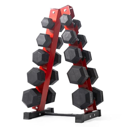 RitFit 5-780LBS Rubber Coated Hex Dumbbell Weight Set with Rack and Adjustable Weight Bench for Home Gym, Strength Training, Workouts