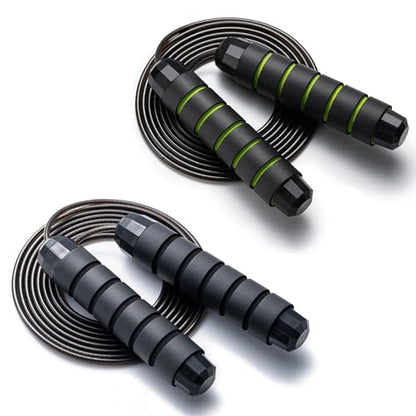 BOOMIBOO Jump Rope, Adjustable Jump Ropes,Skipping Rope Tangle-Free Rapid Speed with Ball Bearings for Women Men Kids,Exercise & Slim Body Jumprope at Home School Gym