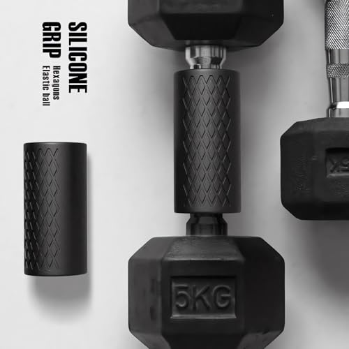 Rubber Barbell Grip, Thick Dumbbell Grip Arm Strength Tool, Barbell Clutch Suitable For Row/Puller/Kettlebell, Gym Biceps Arm Muscle Trainer