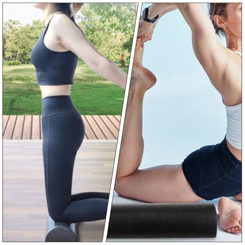 Cabilock Yoga Half Roller Foam Massage Roller Epp Semicircle Muscle Therapy Fitness Equipment 45cm Pair for Back Muscle Pilates Physical Therapy and Balance Training