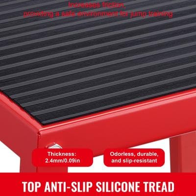 Happybuy 12/18/24/30 Inch Plyometric Jump Box Set, Anti-Slip Fitness Agility Step, Strength Training, Conditioning, Home Gym, Red