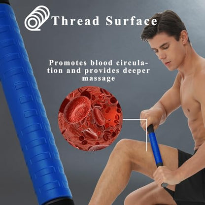 Muscle Roller Massage Stick for Legs Massager Roller-Calf Roller Deep Tissue Release Muscle Soreness, Trigger Points for Legs, Neck, Calves, Thighs, Shins, Back (Blue) - color: Blue