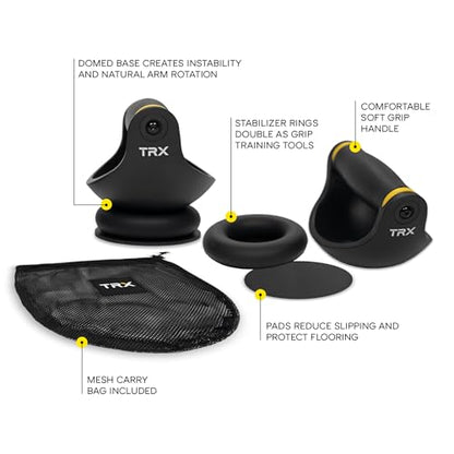 TRX Push-It - Push-up Handles for Strength Training, Home Gym Workouts, Core & Upper Body Exercise Equipment, Ergonomic Push-Up Stands for Chest, Arms & Abs Training