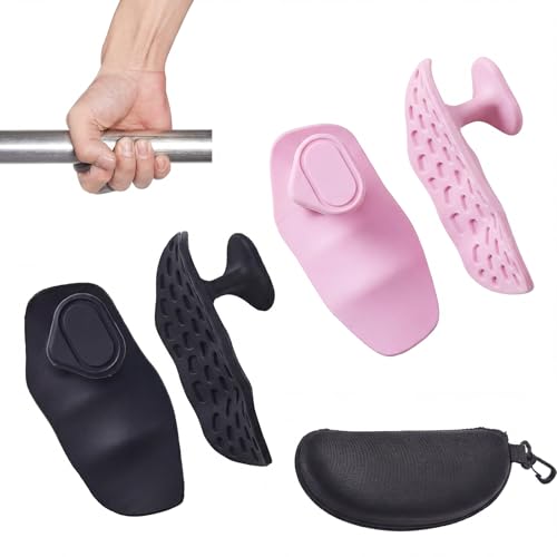 Anti-Slip Workout Rubber Weight Grips, Ergonomic Rubber Hand Protector Gloves for Weight Lifting Palm Protection, Anti-Slip Gym Grips for Pull-Ups Training and Exercise Men Women, 2 Pairs