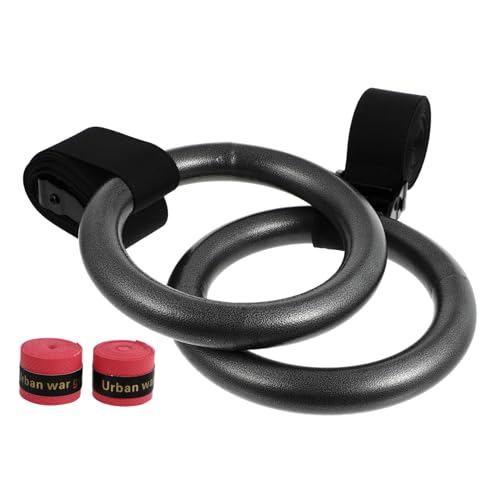 2pcs Adjustable Small Gymnastics Rings with Durable Webbing Versatile Fitness Equipment for Home and Gym Use for Strength Training and Calisthenics