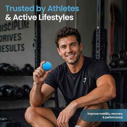 Massage Lacrosse Balls for Deep Tissue Muscle Relief – Myofascial Release & Trigger Point Therapy for Muscle Knots, Back, Feet, Neck & Shoulders – Firm Rubber Mobility Ball Set (2 Pack)