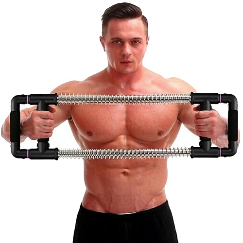 GoFitness Push Down Bar Chest Workout Equipment for Home Gym | Upper Body Strength Trainer for Chest, Arm, Shoulder, Back and Abs, Home Fitness Equipment - color: Black, size: 90LBS - Men - Strong