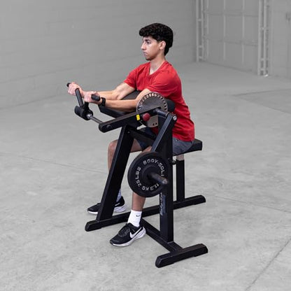 Body-Solid (GCBT380B) Cam Series - Adjustable Seat Biceps and Triceps Machine for Home Gym - Compact Workout Equipment for Arm Training and Weight Lifting, Black