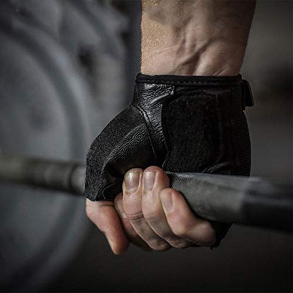 Workout Gloves for Men Ventilated Leather Weightlifting Gloves, Double-Layer Anti-Slip Palm with Foam Padding for Superior Grip and Hand Protection - size: X-Large