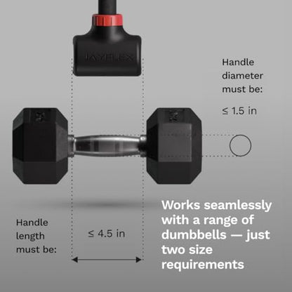 Jayflex Hyperbell Dumbbell Converter - Convert Dumbbells to Barbell Set and Kettlebell for Home Fitness - Adjustable & Up to 200 lb Capacity Weight Barbell for Weight Lifting - color: EZ Curl