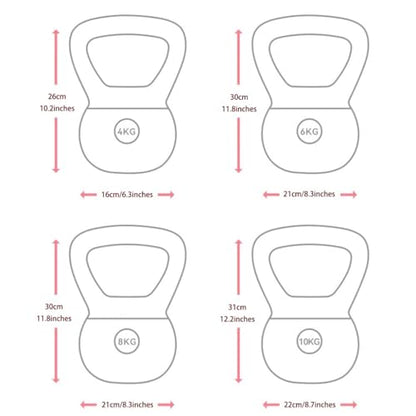 Kettlebell Weights Beginner Fitness Training Soft Kettle Bells, Women's Body Shaping Dumbbell, Frosted Handle, Gym Equipment(Pink-6kg) - color: Pink-6kg