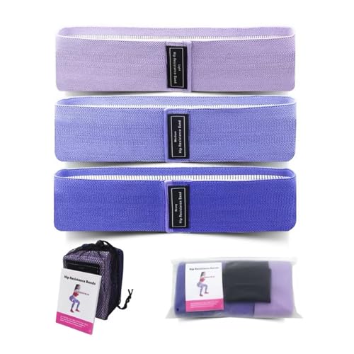 Resistance Bands Set, Exercise Bands with Non-Slip Design, 3 Levels Workout Bands for Women and Men, Booty Bands for Home Fitness, Yoga, Pilates