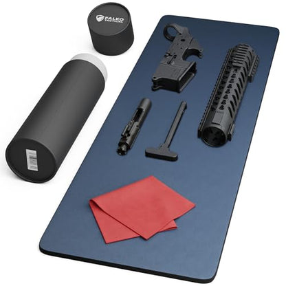 Falko Tactical Gun Cleaning Mat, Gun Mat for Handgun, Rifle and Shotgun - color: Steel Blue, size: 36x12