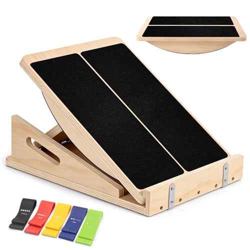 Slant Board 2-in-1 Calf Stretcher for Squats, Balance Board 500 LB