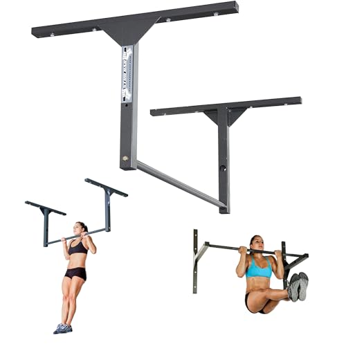 Heavy-Duty Pull-Up Bar – Ceiling or Wall Mount – Gym-Quality Steel, 600 lb Capacity – Fits 9 ft Ceilings